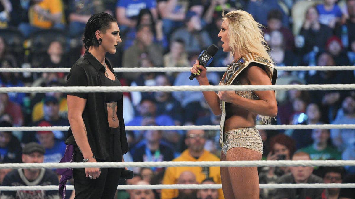 “Except for me!” Rhea Ripley confronts SmackDown Women’s champion, Charlotte Flair