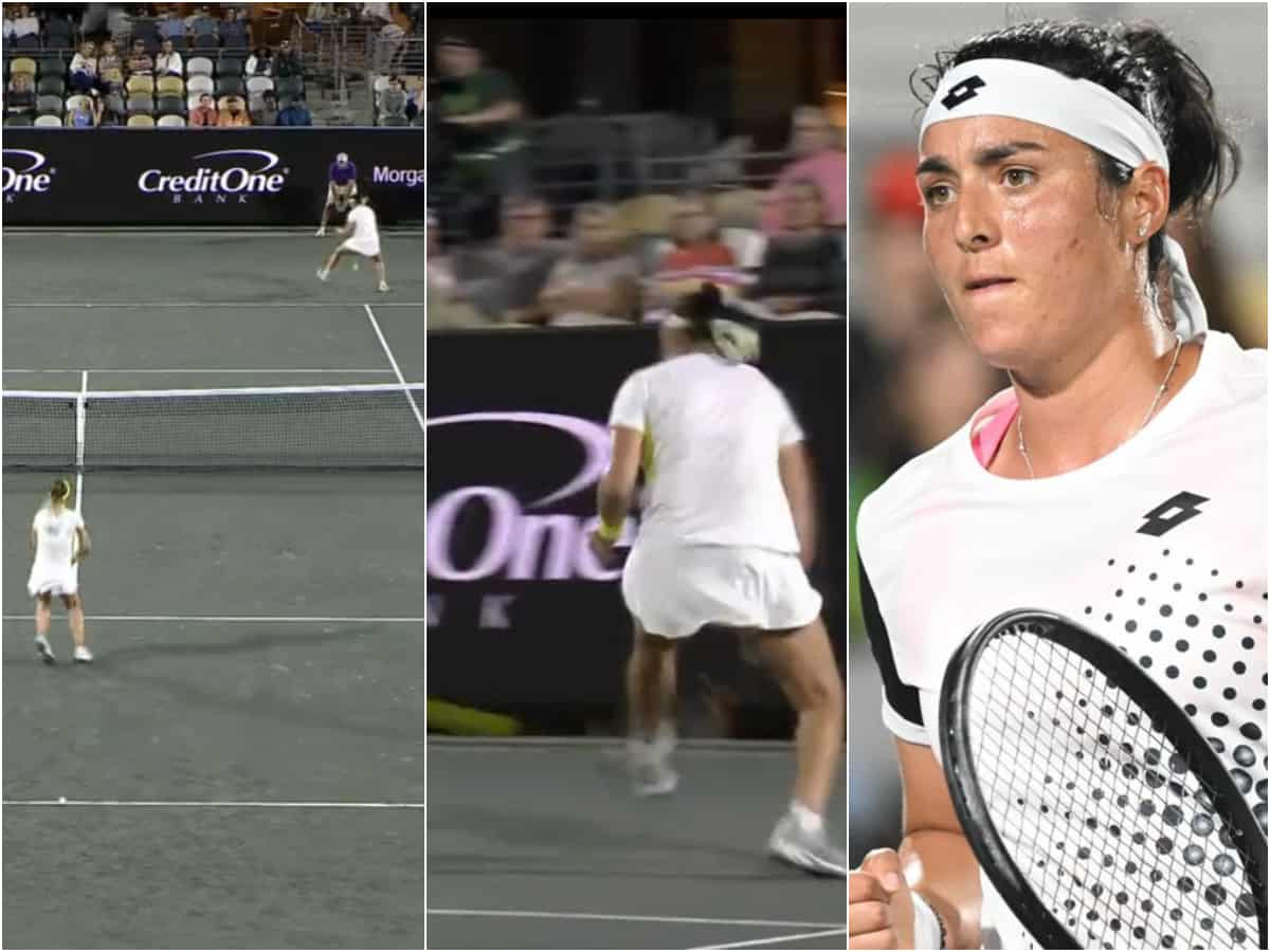 WATCH: Ons Jabeur stuns the crowd with a spectacular tweener to steal a point against Lesia Tsurenko in Charleston