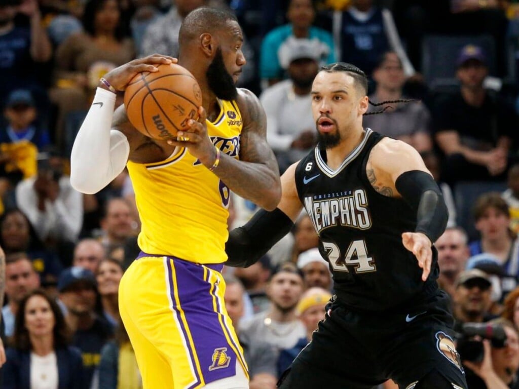 LeBron James an Dillon Brooks in a heated battle(Image via Petre Thomas-USA TODAY Sports)