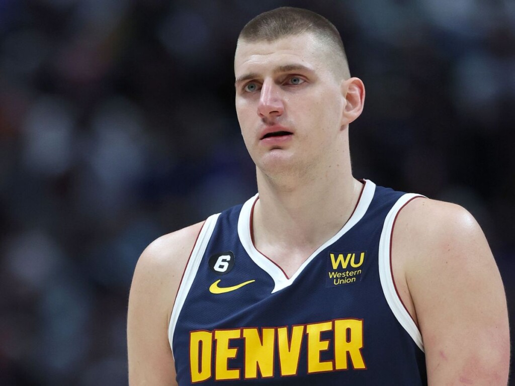 Nikola Jokic for the Denver Nuggets (Image via Matthew Stockman/Getty Images)