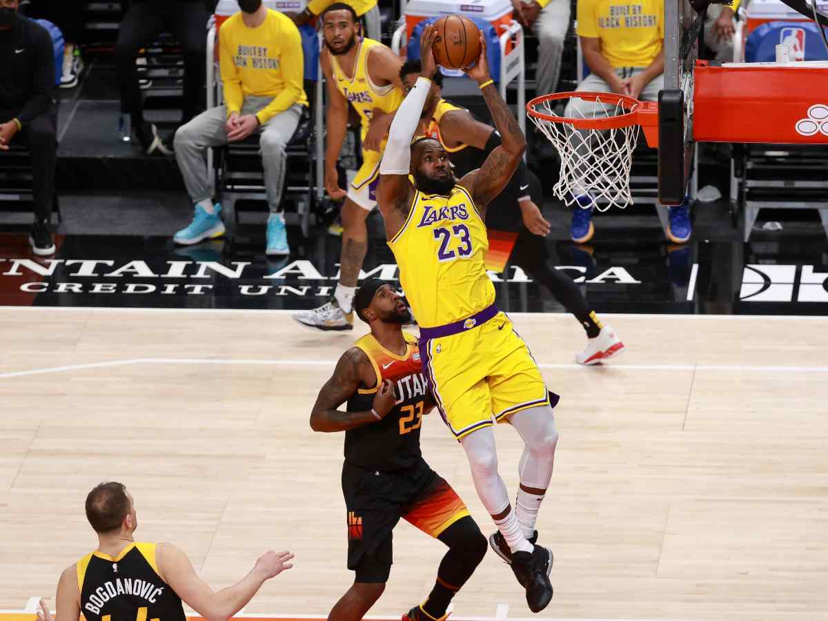 “LeBron is really HIM” – NBA fans go BERSERK after Lakers pull out a THRILLING win over Utah in OT