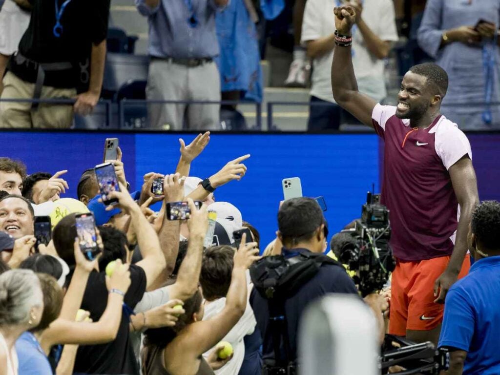 Frances Tiafoe with his fans (Image Credit: The Washington Post)