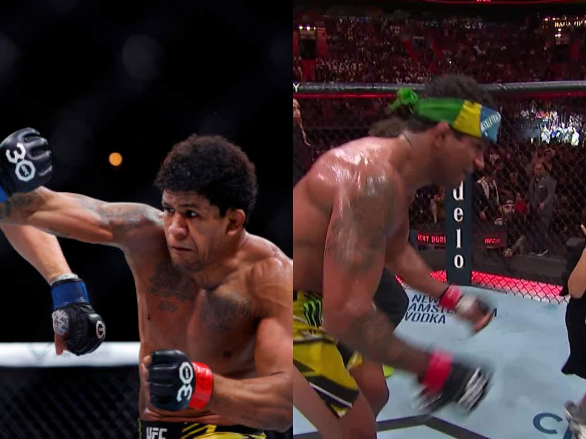 WATCH: Gilbert Burns and family ‘hit the griddy’ celebration after retiring Jorge Masvidal