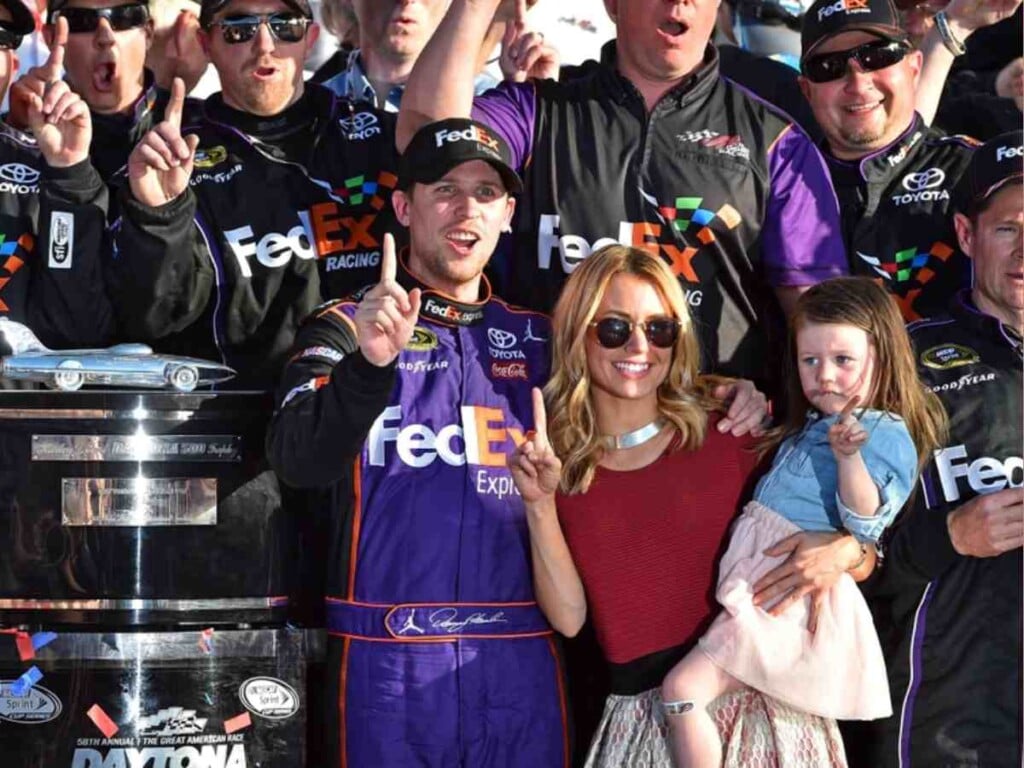 Denny Hamlin and Jordan Fish