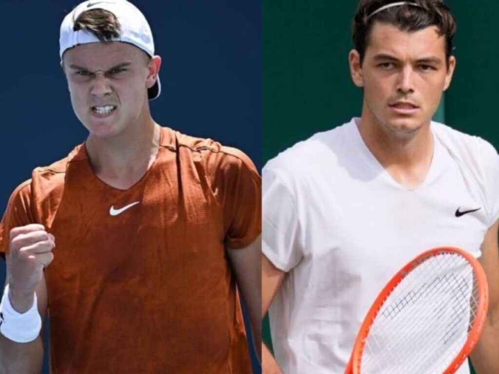 Holger Rune and Taylor Fritz (Image Credit: FirstSportz)