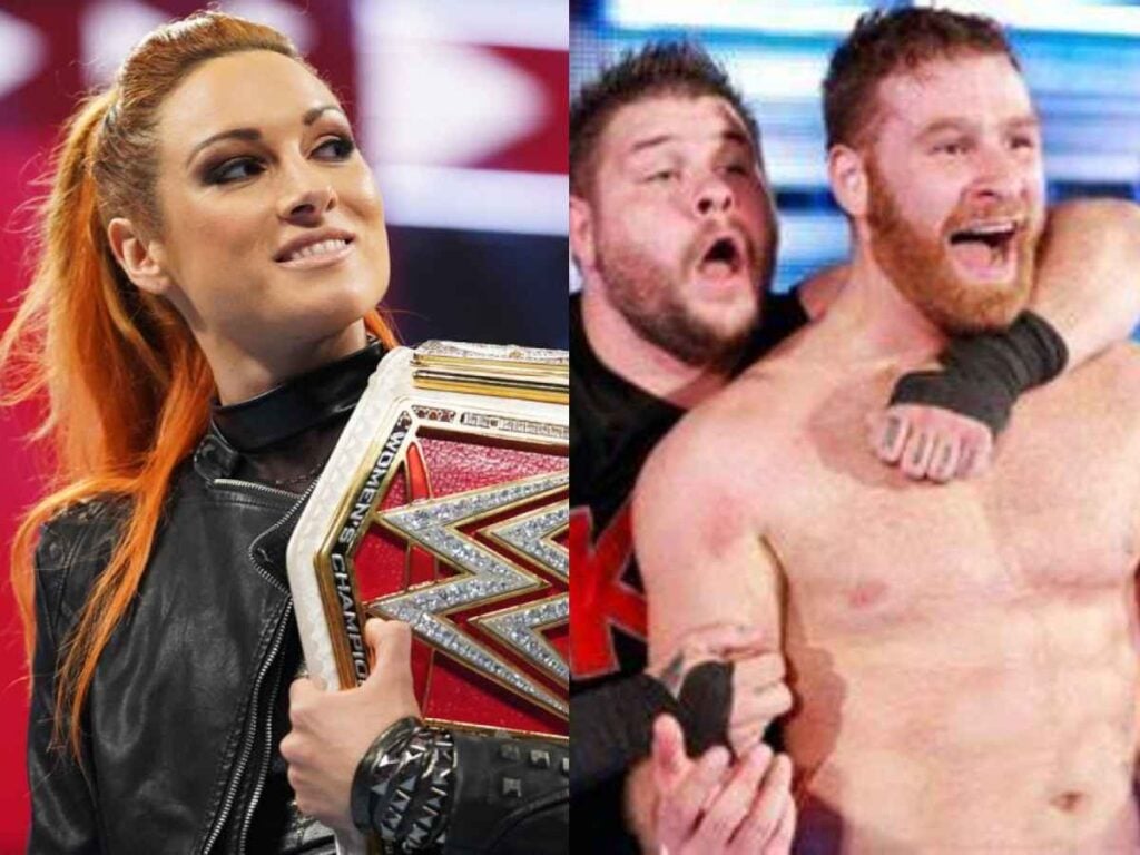 Becky Lynch Kevin Owens and Sami Zayn