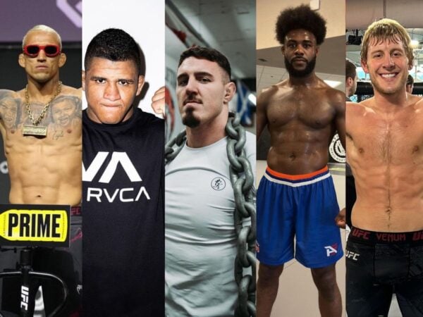 Charles Oliveira, Gilbert Burns, Tom Aspinall, Aljamain Sterling, and Paddy Pinmblett