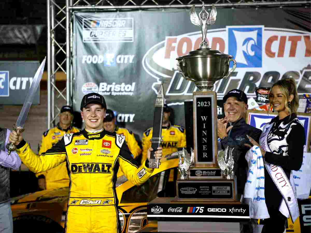 “Thank Chastain for gifting him that win,” NASCAR Twitter reacts as Christopher Bell wins the caution-ridden Bristol dirt race