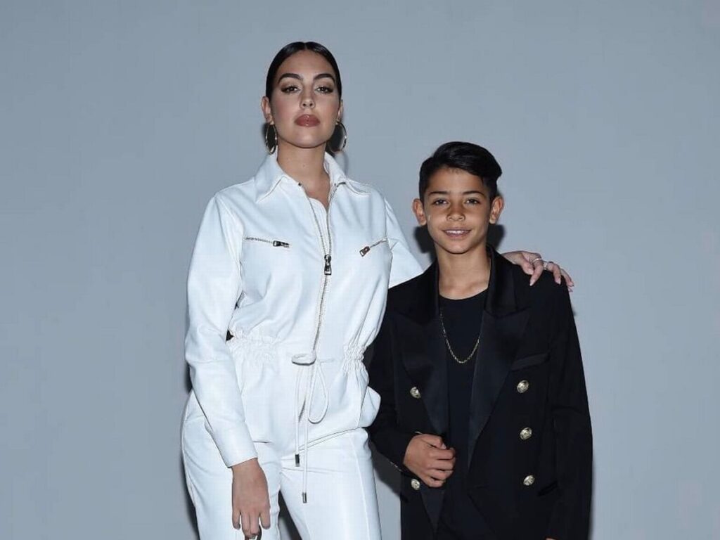 Georgina Rodriguez and Cristiano Ronaldo Jr.