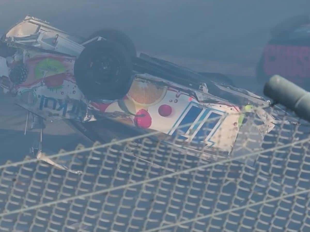 WATCH: “NASCAR sacrifices these guys’ lives to sell entertainment”- Daniel Hemric goes airborne and lands upside down during the Talladega Xfinity race mayhem