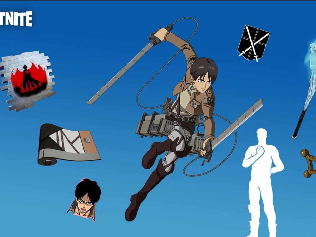 Eren Yeager Has A New Weapon To Fight! #fortnite #anime #shorts 