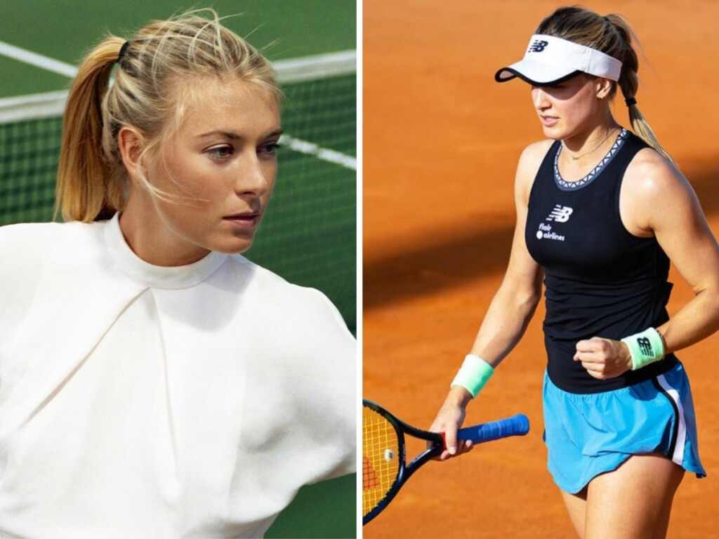 Eugenie Bouchard and Maria Sharapova