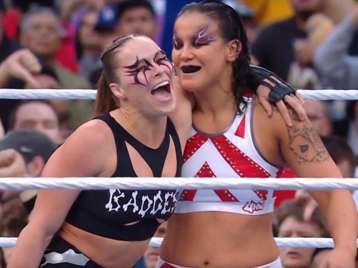 “They did absolutely nothing!” WWE Universe goes nuts as Ronda Rousey and Shayna Baszler secure a clean win in the Women’s Showcase Match at WrestleMania