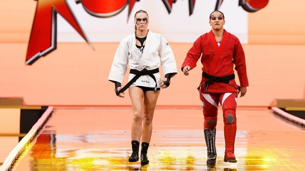 Ronda Rousey and Shayna Baszler