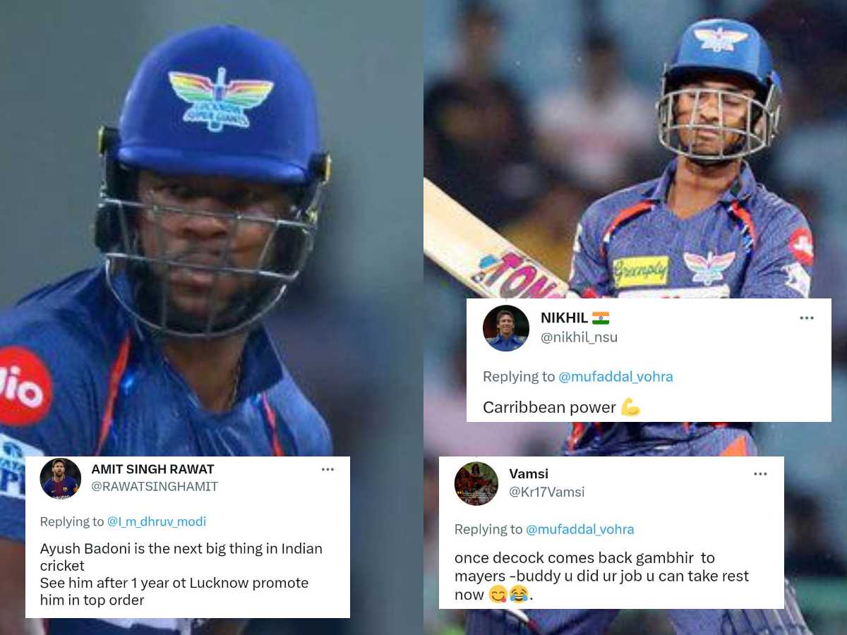 “Gave us glimpses of the Universe boss!”- Twitter fans praise Kyle Mayers’ astounding knock and Ayush Badoni’s breathtaking quickfire vs DC