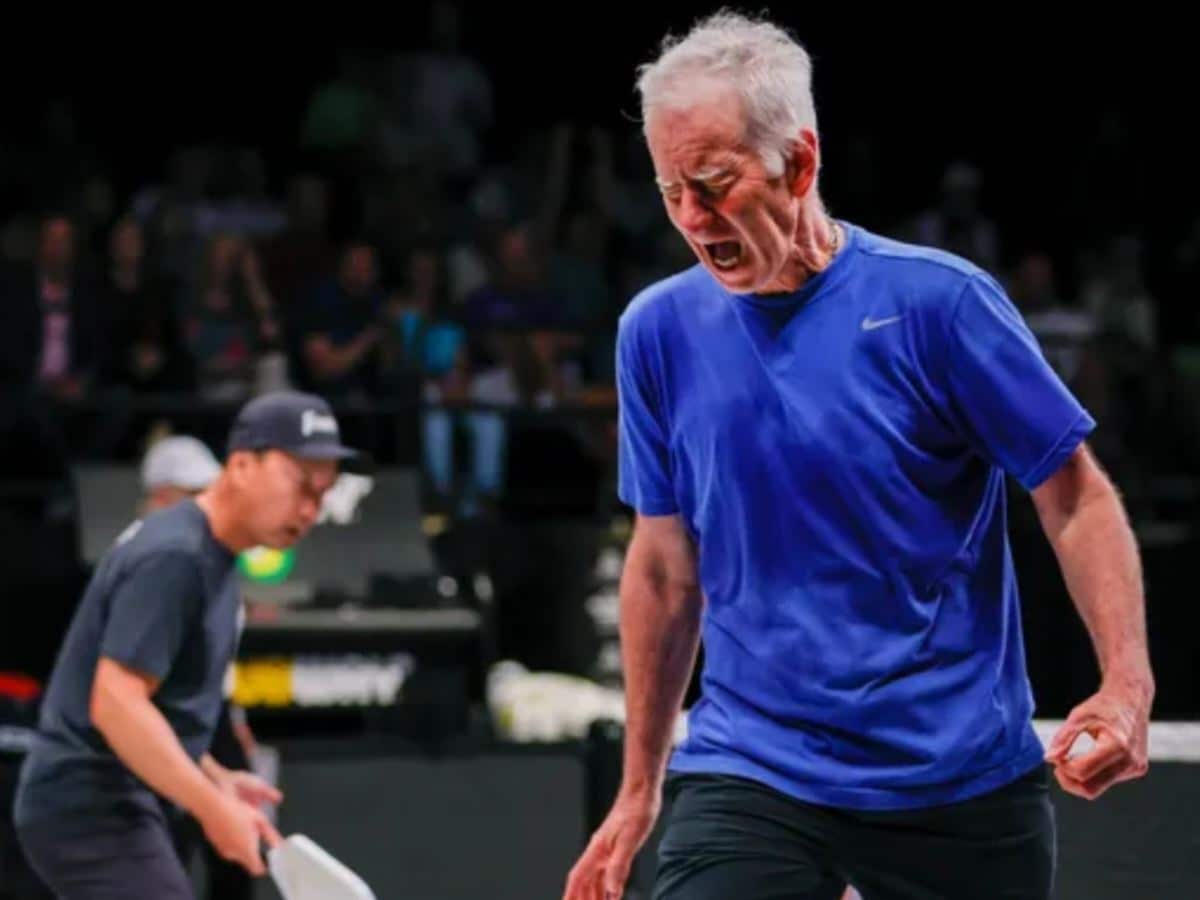 WATCH: John McEnroe has his signature ‘meltdown’ during the Pickleball clash with Andre Agassi and Andy Roddick