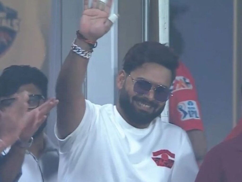 Twitter erupts as Rishabh Pant makes first public appearance after car crash during DC vs GT match in Delhi