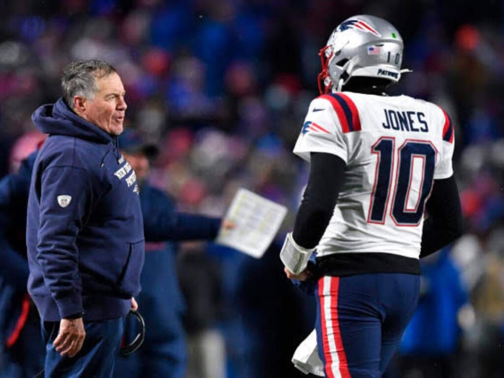 Bill Belichick and Mac Jones (via Yahoo Sports)