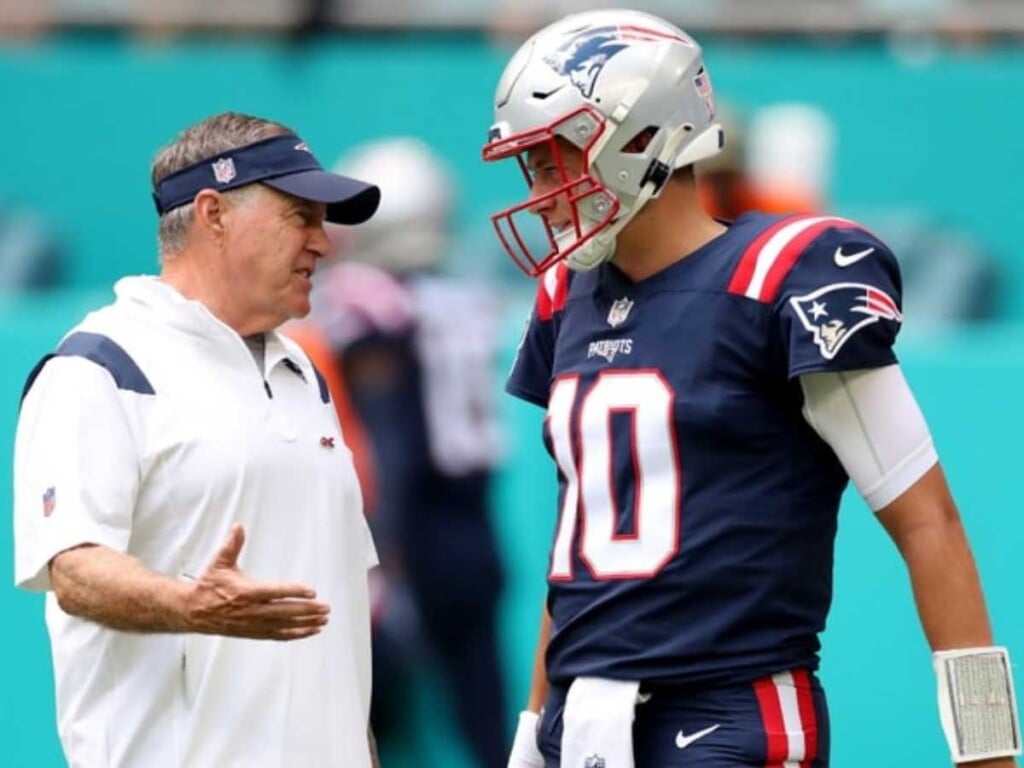 Bill Belichick and Mac Jones (Image via Outsider)