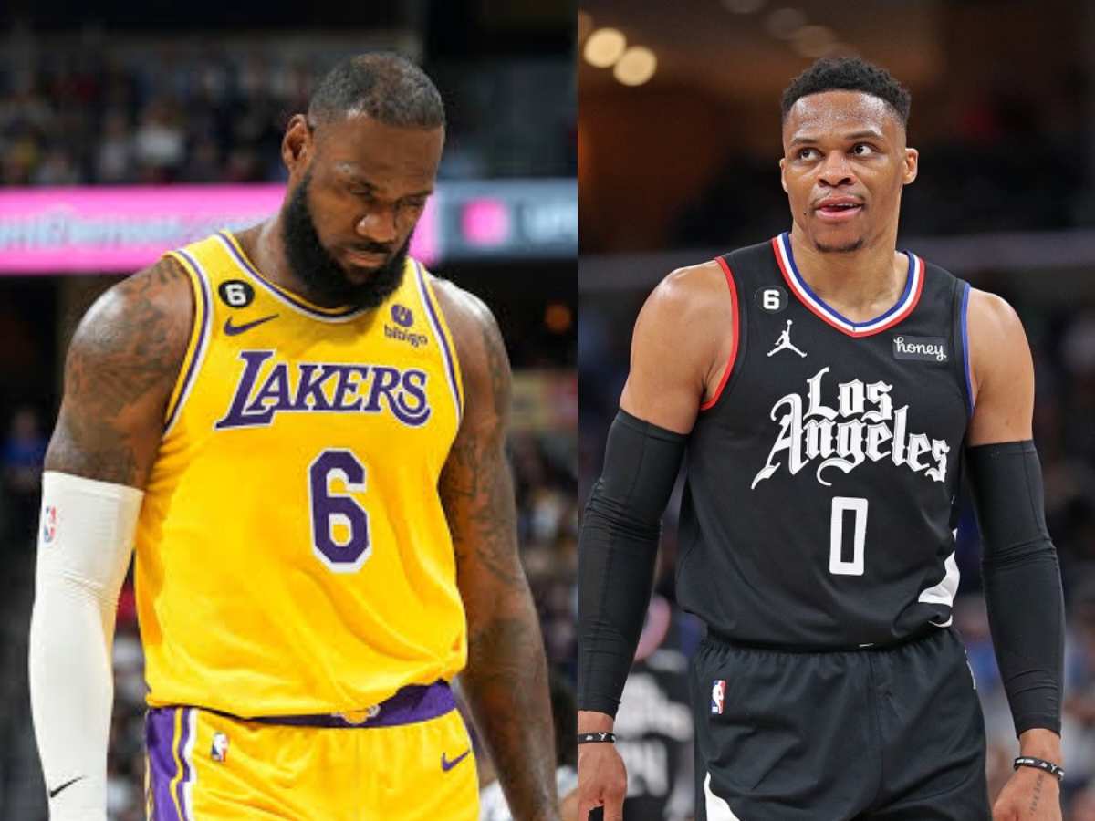 “He owns LeBron!” NBA Twitter HYPES Russell Westbrook up for trolling LeBron James during the Clippers-Lakers game