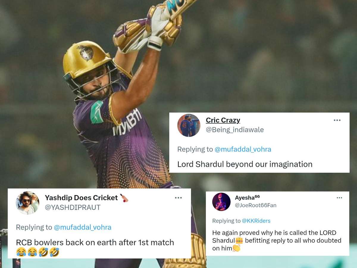 “Shardul and Russell’s souls interchanged today”- Twitter goes into a frenzy as ‘Lord’ Shardul Thakur scripts sensational record after stormy knock against RCB