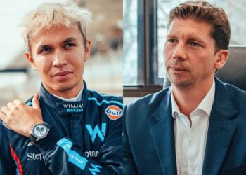 Alex Albon and James Vowles. Images via F1 and Williams.