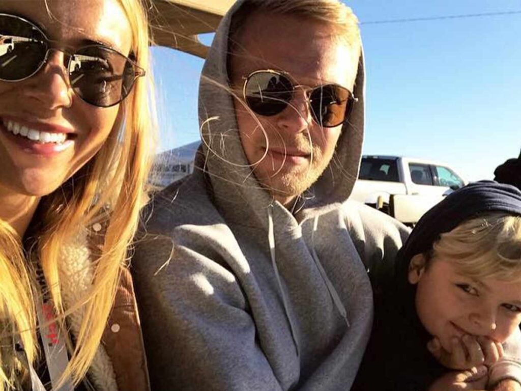 Kevin Magnussen and family on a vacation