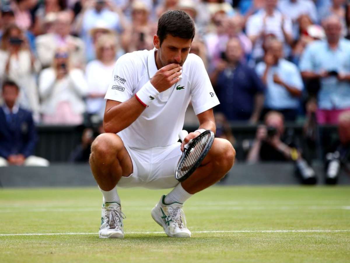 Why does Novak Djokovic eat grass when he wins Wimbledon Championships?