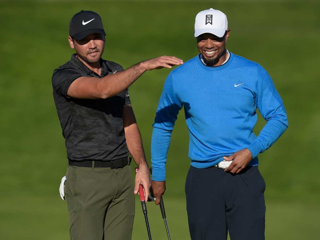 Jason Day and Tiger Woods 