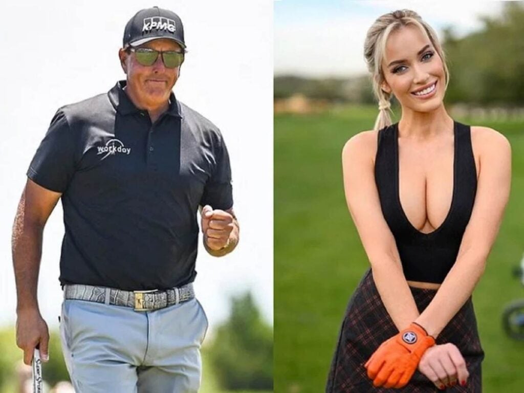 Paige Spiranac and  Phil Mickelson 