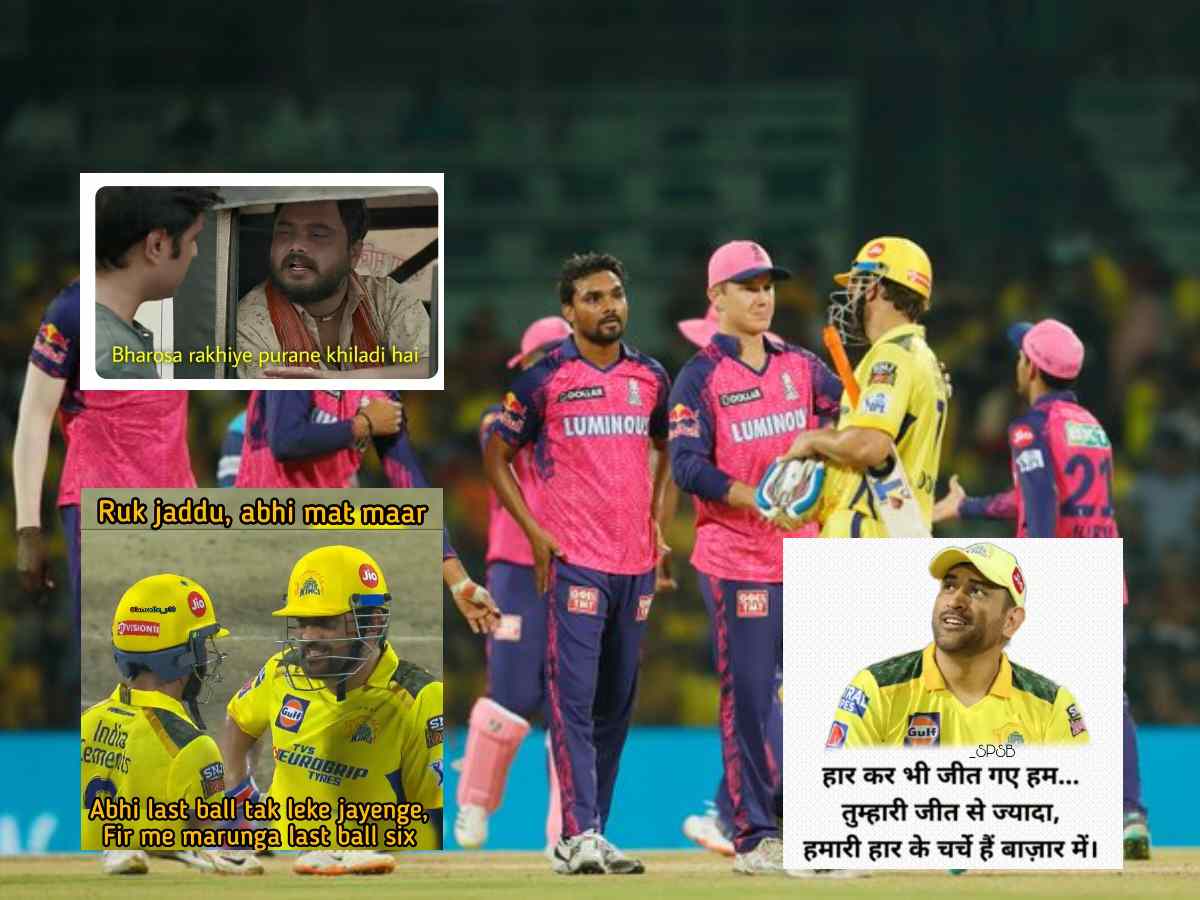 Netizens spark meme fest as CSK break fans’ hearts after losing the edge-of-seat thriller vs Rajasthan Royals