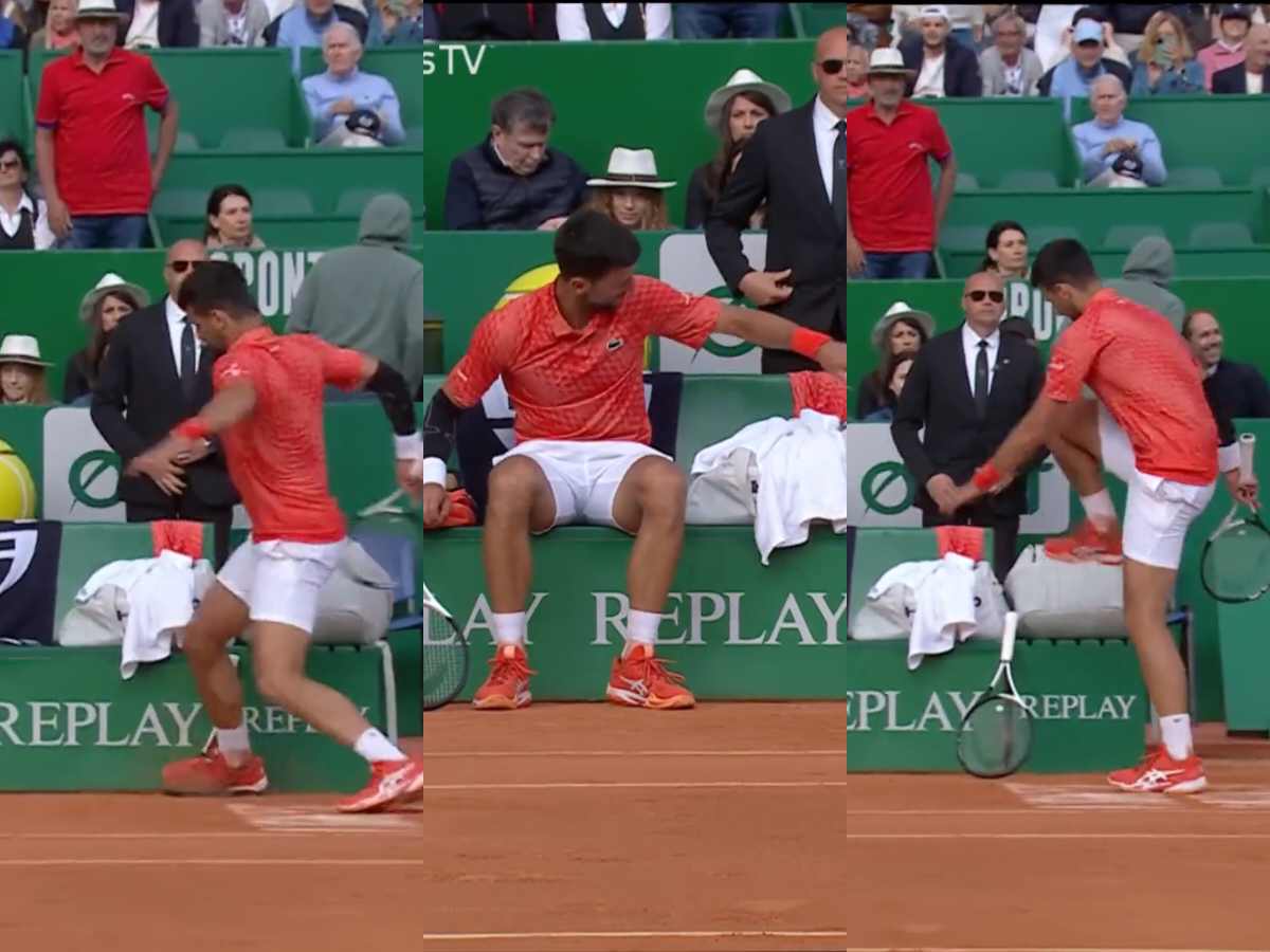 WATCH: “Classless clown,” Novak Djokovic snaps his racket by stomping his feet in frustration earning the wrath of fans