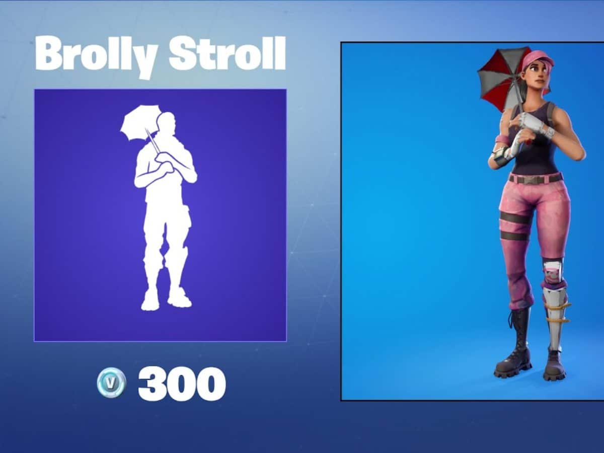 Fortnite Brolly Stroll Emote back in item shop in Chapter 4