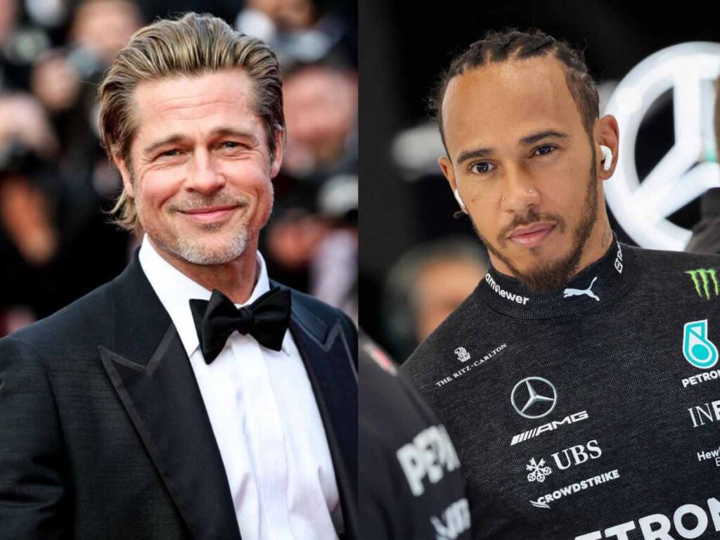 Brad Pitt (Credits: Rotten Tomatoes) and Lewis Hamilton (Credits: Racingnews365)