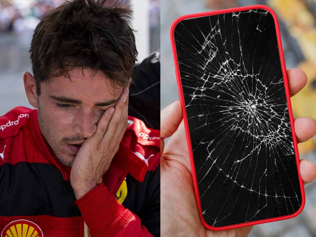 “Broken phone, broken car”- Charles Leclerc mocked for using cracked iPhone, Ferrari fans plot ‘GoFundMe’ campaign