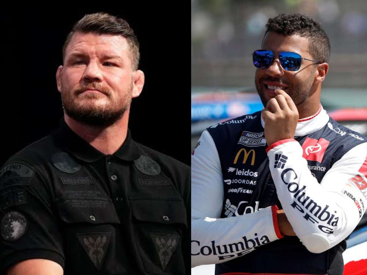 When NASCAR driver Bubba Wallace took on UFC legends Michael Bisping and Tyron Woodley in car race