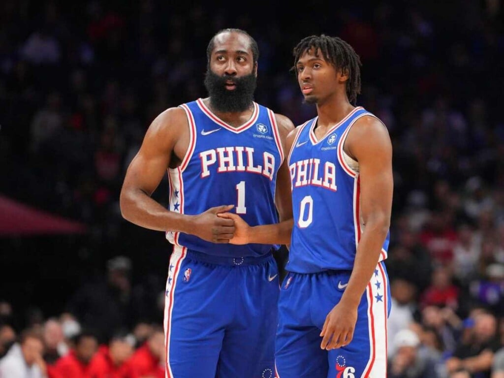 James Harden and Tyrese Maxey for the 76ers (via Forbes)