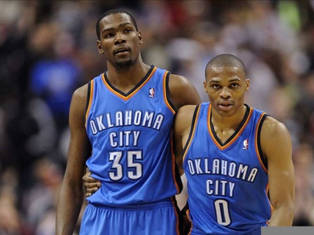 Kevin Durant and Russell Westbrook at OKC Thunder