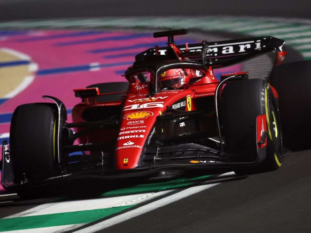 Charles Leclerc in the Ferrari SF-23