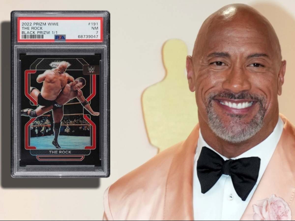 WWE trading card of Dwayne The Rock Johnson sells for record amount