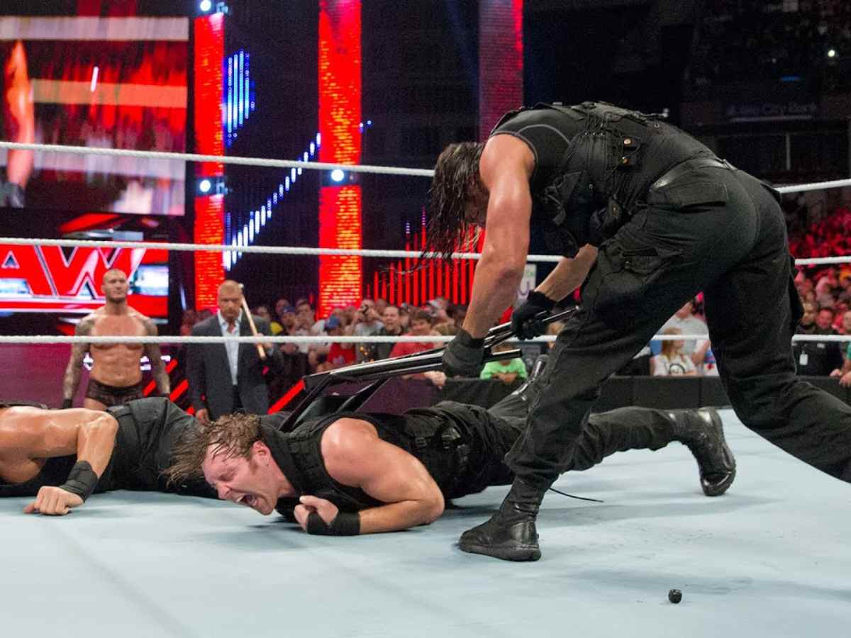 Seth Rollins turning on the Shield