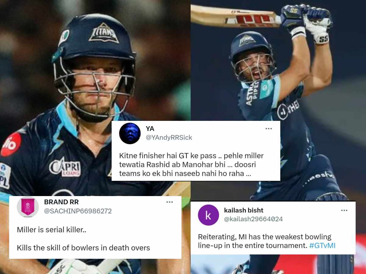 “Kitne finishers hain re GT ke paas”-Twitter goes berserk after crazy knocks from David Miller and Abhinav Manohar