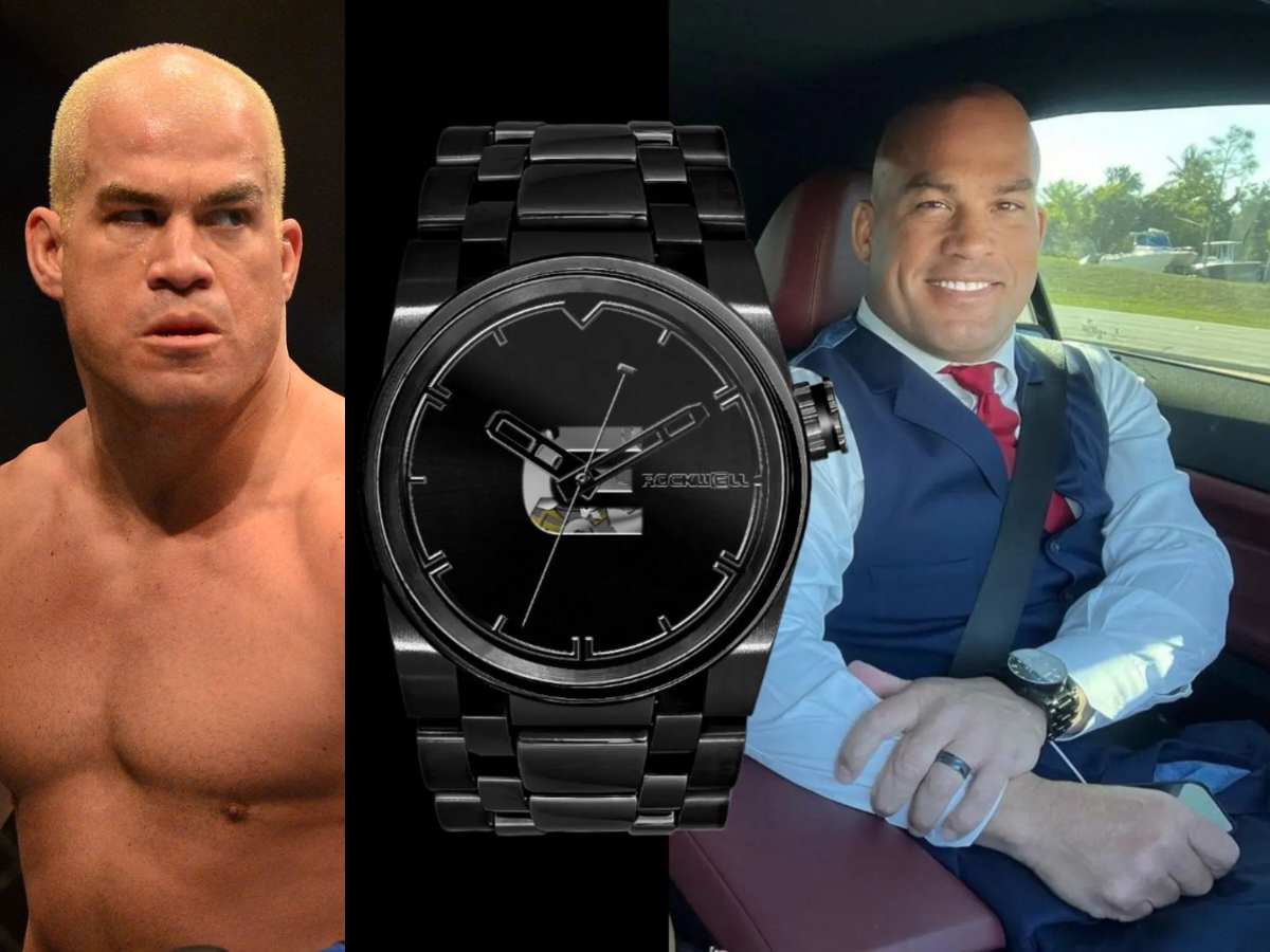 “There was never no marriage” – Twitter set ablaze after Tito Ortiz’s sponsor replaces fighter’s girlfriend with giant image of watch