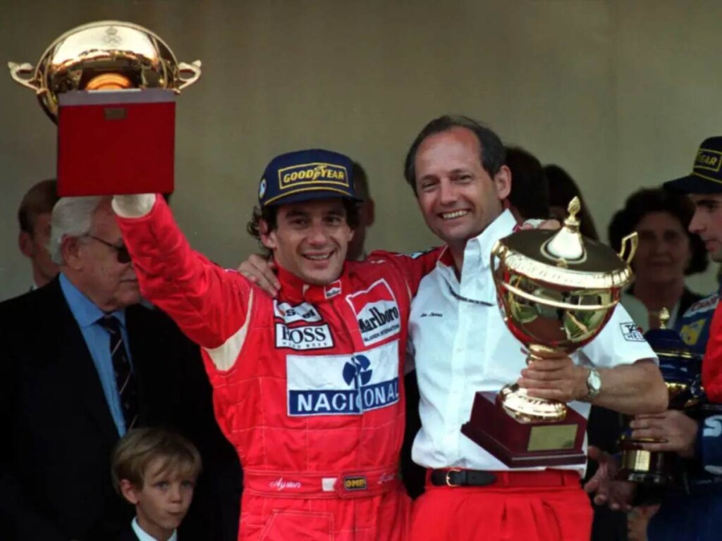 Ron Dennis with Ayrton Senna