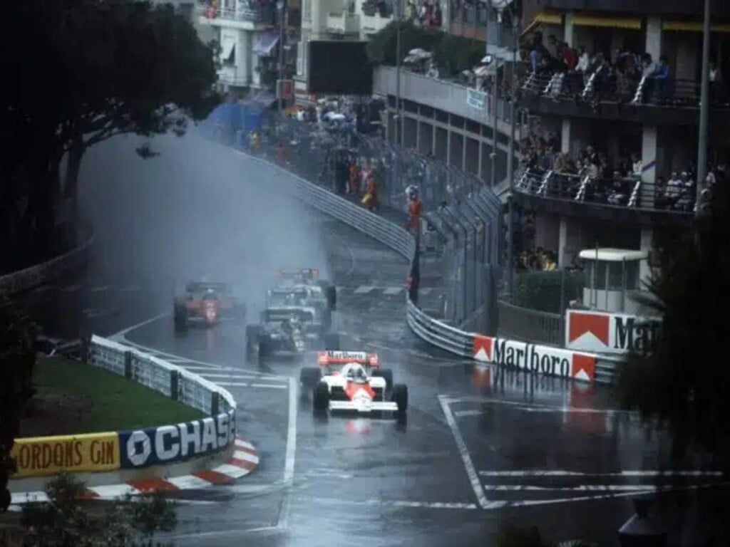 1984 Monaco Grand Prix starting lap