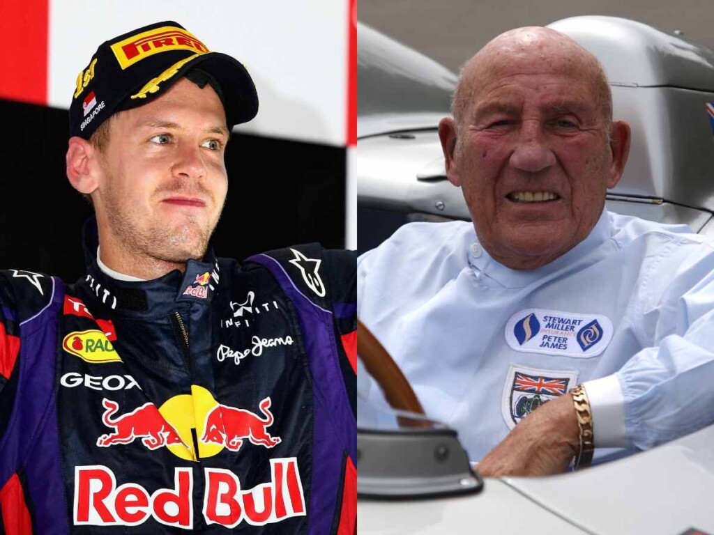 Sebastian Vettel and Stirling Moss