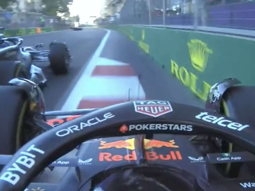 The incident between Max Verstappen and George Russell at the Azerbaijan GP