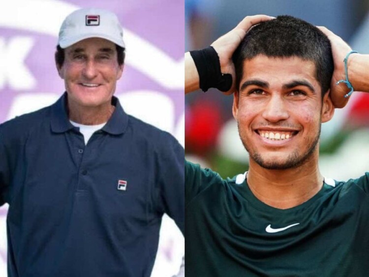 Rick Macci and Carlos Alcaraz ( credits - twitter and tribune )