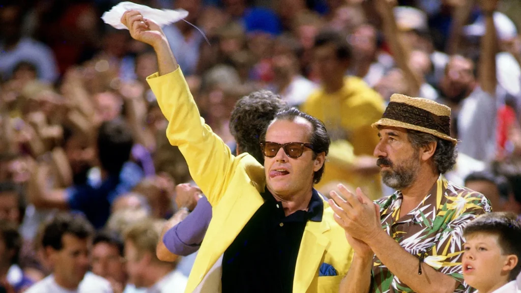 Jack Nicholson during the Lakers game