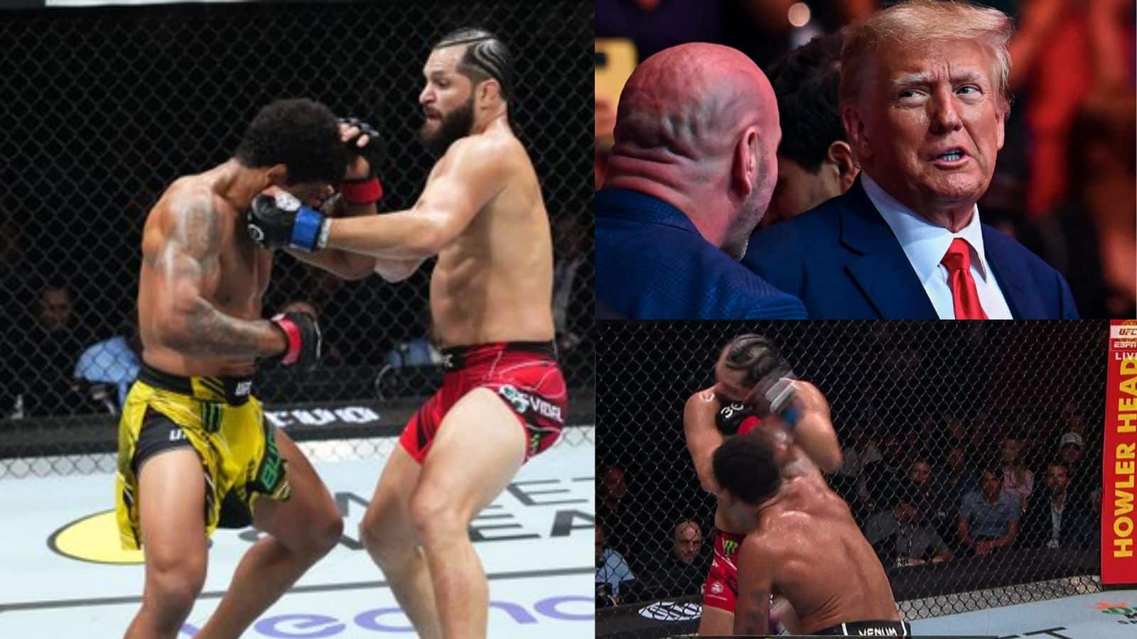 “In front of Trump” – Fans react as Jorge Masvidal gets dominated at UFC 287 with Donald Trump in audience